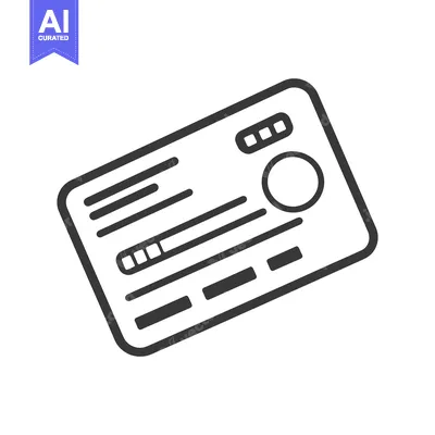 Aset premium populer: A simplified black and white graphic depicting a rectangular card obje