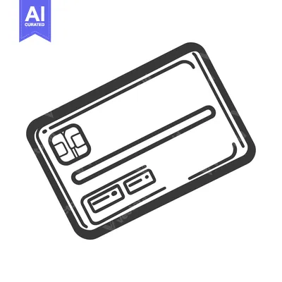 Popular premium asset: Detailed illustration of a credit card with embedded chip features