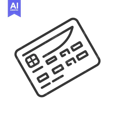 Aset desain premium: A simple illustration of a credit or debit card design