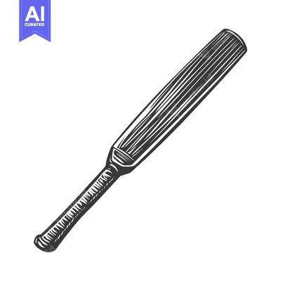 Popular premium asset: An illustrated wooden bat rendered in a classical style