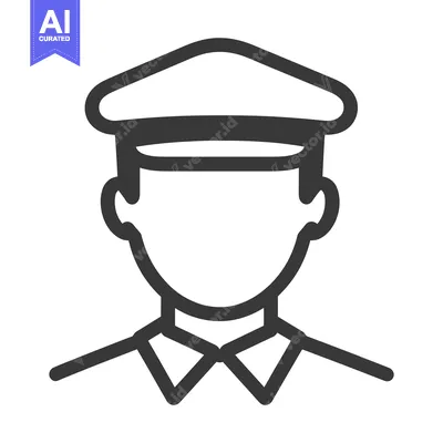 Aset premium populer: A simple black and white line drawing of a person