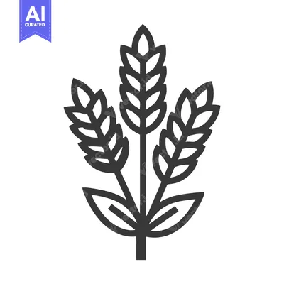 Popular premium asset: Minimalist Wheat Stalk Icon: Bold Outline, Agricultural Symbolism, Sim