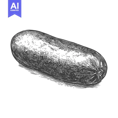 Popular premium asset: Hand Drawn Illustration Of A Single Winter Melon