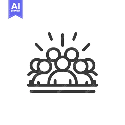Popular premium asset: United Team: Line Icon of Group Collaboration and Shared Success