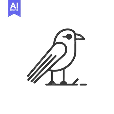 Popular premium asset: A simple linear drawing depicting a small bird creature on a surface