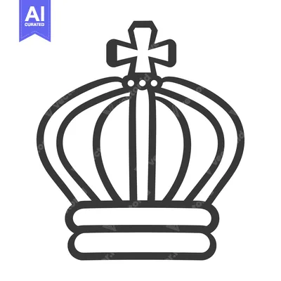 Aset premium populer: A simple image of a crown with a decorative cross on top