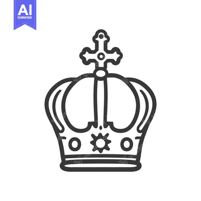 Popular premium asset: A stylized black and white image of a royal crown