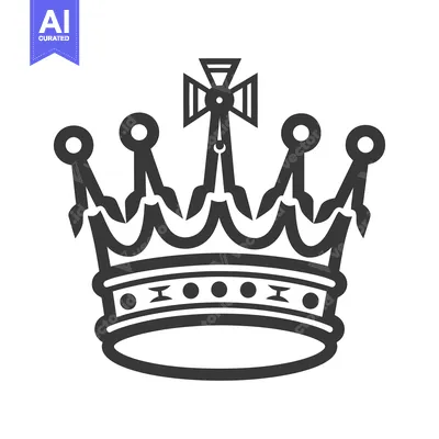 Aset premium populer: A simple graphic illustration of a royal crown symbol