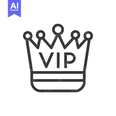 Premium design asset: Crown with VIP written inside