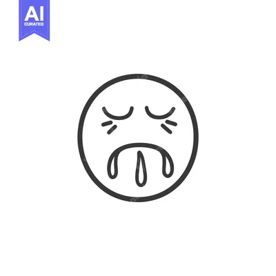 A simple illustration of a sad face expressing emotional distress