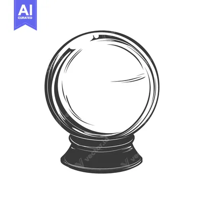 An illustration depicts a crystal ball sitting on a stand