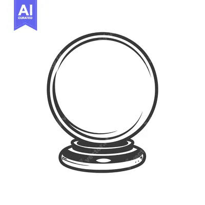 A graphic illustration of a crystal ball on a pedestal