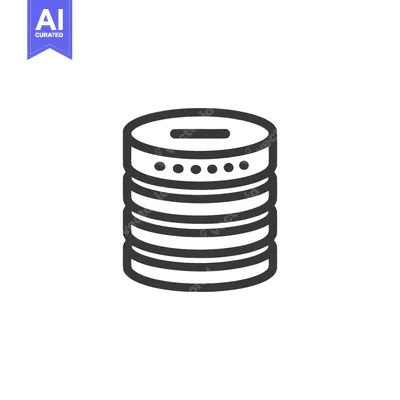 Aset desain premium: Minimalist Coin Stack Icon: Savings, Finance, and Investment Symbol
