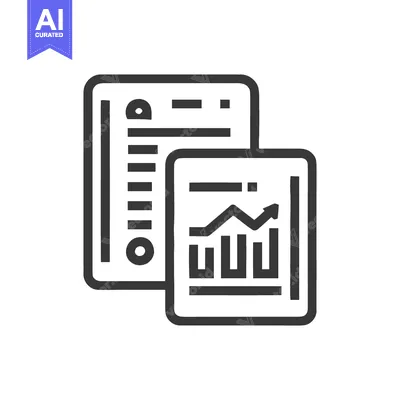 Premium design asset: Financial Reports Icon: Data Analysis, Growth Chart, and Business Metr