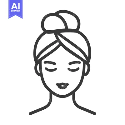 Aset premium populer: Illustration of a female figure in a relaxed and tranquil pose