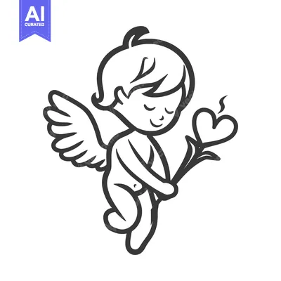 Popular premium asset: A cherubic figure with wings holding a heart symbol