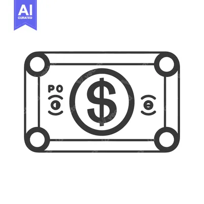 Aset desain premium: A Simple Graphic Representation of a Single Dollar Bill