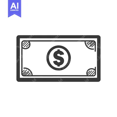Aset premium populer: A simple graphic depiction of a dollar bill icon