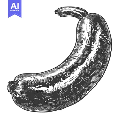 Popular premium asset: A Detailed Engraving of a Single Zucchini