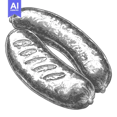 Aset premium populer: Two Delicious Grilled Sausages Ready To Eat