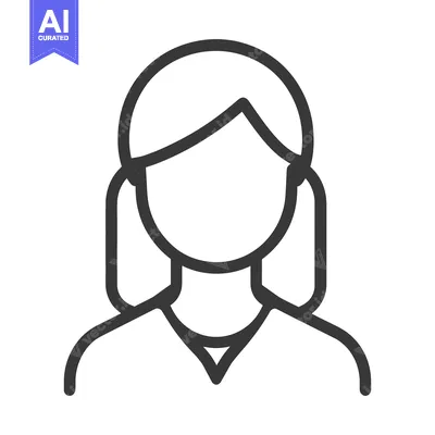 Popular premium asset: A simple line art representation of a female avatar