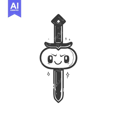 Popular premium asset: Cute Cartoon Sword with a Smiling Face