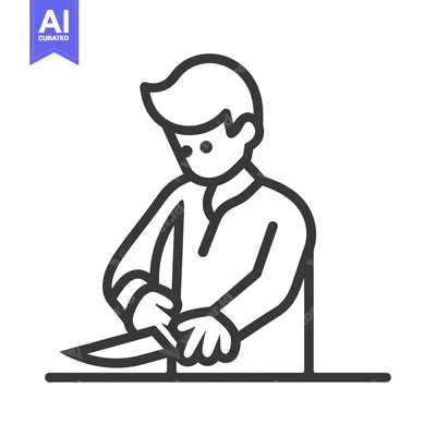 Aset premium populer: A person using a knife while preparing some food