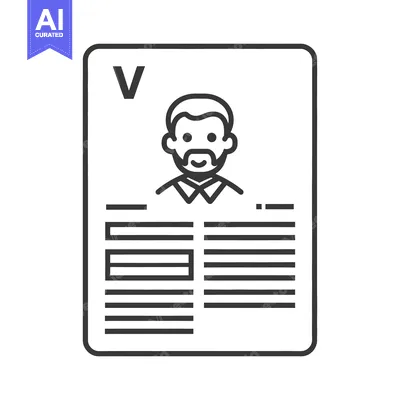 Aset desain premium: Illustrated identification card showing a male person and details pres