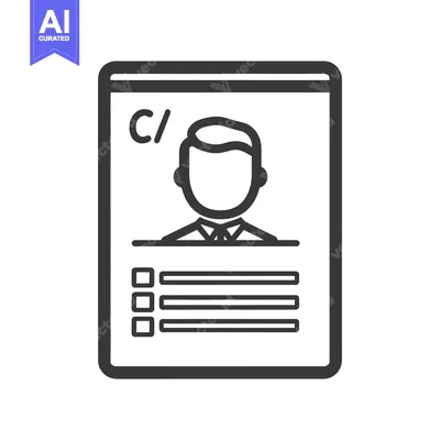 A simplified representation of a curriculum vitae or resume document