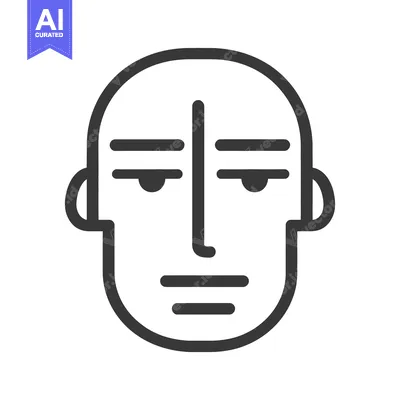Popular premium asset: Simple minimalist line art illustration of a human face
