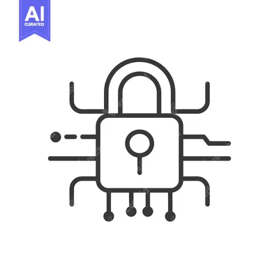 Aset premium populer: Cybersecurity lock with integrated circuitry