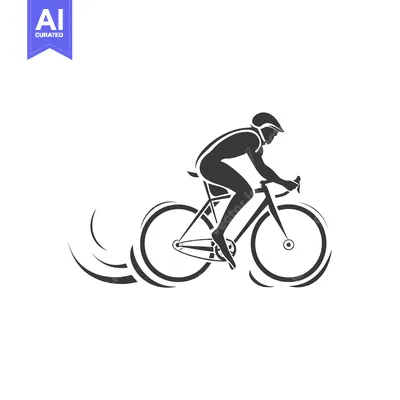 Aset premium populer: Cyclist in Motion on a Road Bike with Speed Lines