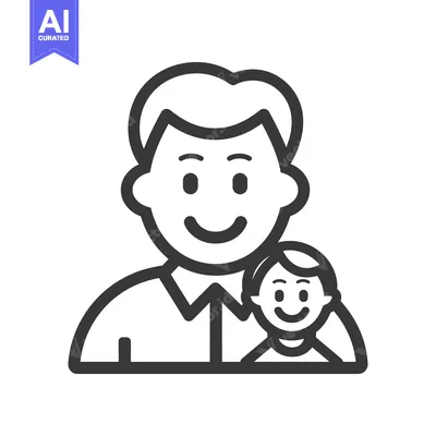 Aset desain premium: A father and child portrait sharing a loving embrace together