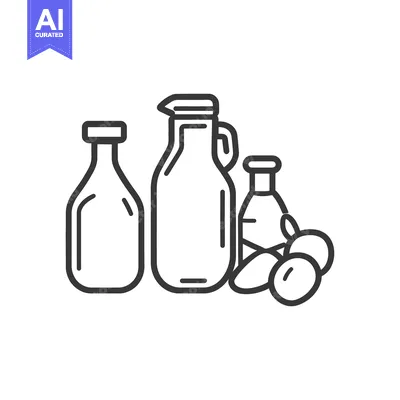 Popular premium asset: Three bottles and olives representing cooking oil ingredients