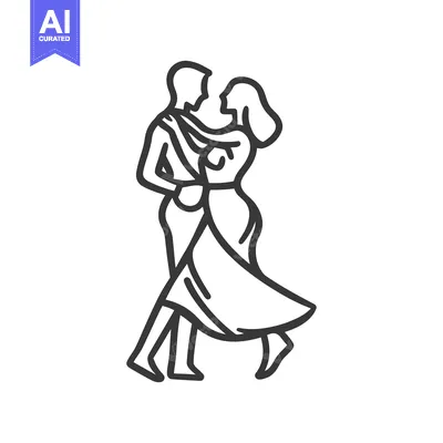 Popular premium asset: A male and female couple dancing together with passionate emotion