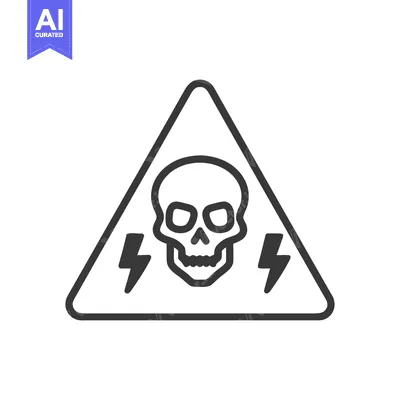 Aset premium populer: High Voltage Hazard: Skull and Lightning Bolt Warning Sign Illustratio