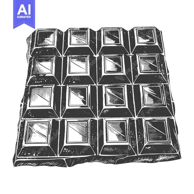 Aset premium populer: A hand drawn illustration of a chocolate bar