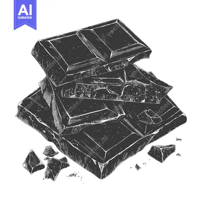 Popular premium asset: Broken Dark Chocolate Pieces Stacked High