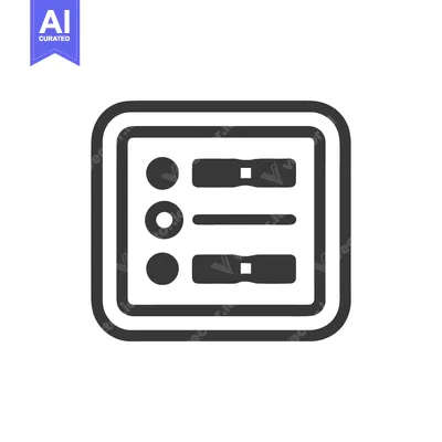 Aset premium populer: Graphic Icon of Audio Mixer with Sliders and Knobs on White Background