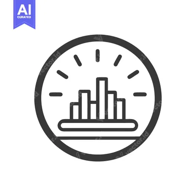 Aset desain premium: Rising Bar Graph Icon in Circle, Business Growth Symbol