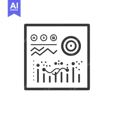 Dashboard with various data visualizations and icons