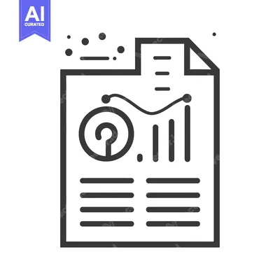 Aset premium populer: Data Analysis Report with Question Mark Icon and Graph