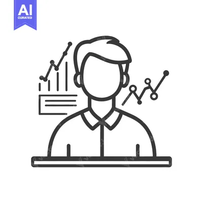 Premium design asset: A business person analyzing data charts and graphs for statistics