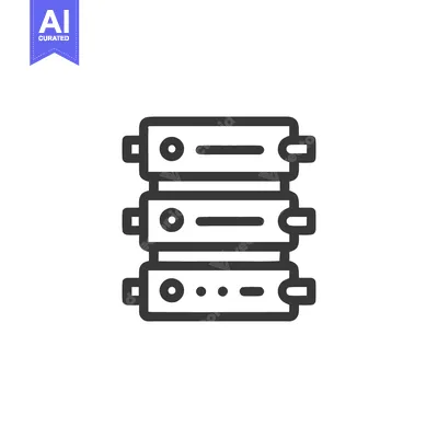 Aset premium populer: Stacked Server Icon: Data Storage, Network Technology, and Computing I