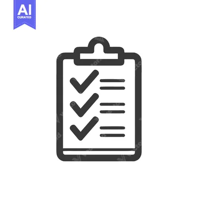 Aset premium populer: Clipboard with Checkmarks and Lines: Task Completion Icon