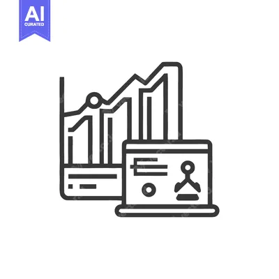 Data Analysis and User Profile: Minimalist Line Icon for Business Inte