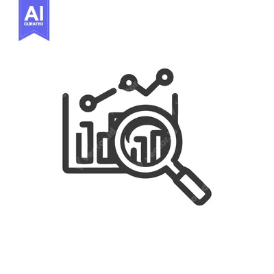Data Analysis: Magnifying Glass Over Bar and Line Graph Icon