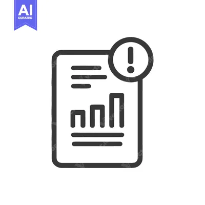 Aset premium populer: Warning Sign on Financial Report with Bar Graph Icon in Black and Whit