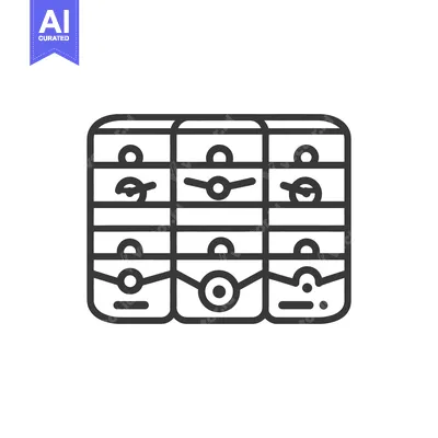 Popular premium asset: Nine separate drawer compartments displayed in a rectangular organizat