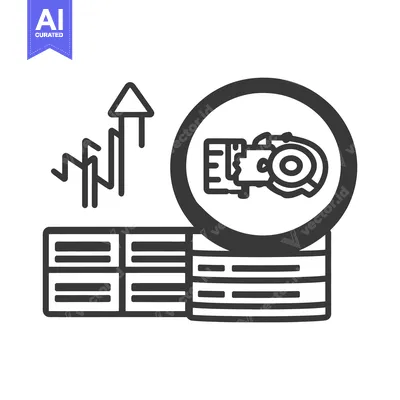 Aset desain premium: Illustrated depiction of business growth with tools and data